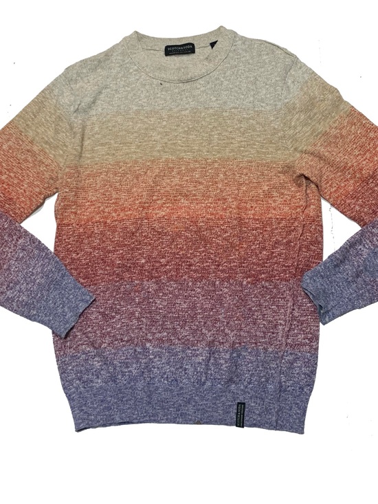 Scotch & Soda Other - Scotch & Soda Ombre Crewneck Sweater in Cream, Rust & Blue
